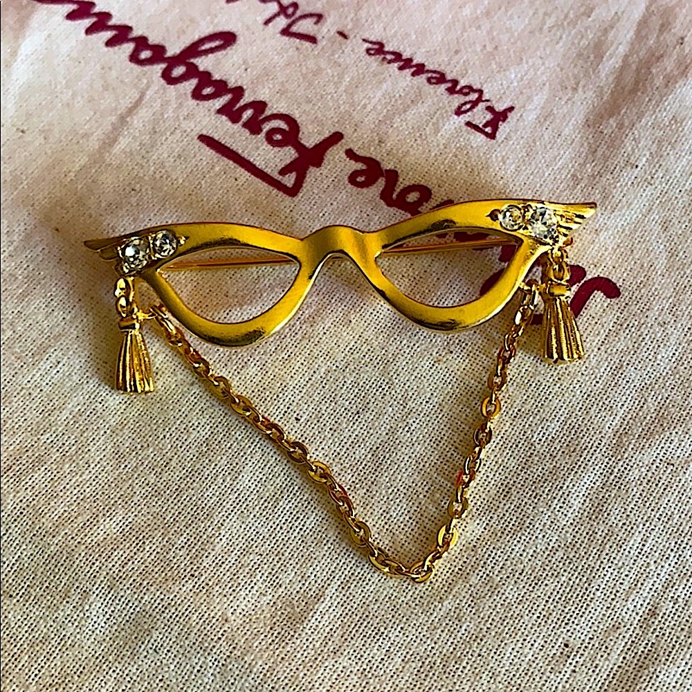 Rare Vintage Eye Glasses Brooch